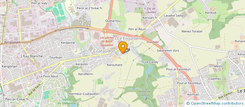 localisation de l'entreprise MONSIEUR DANIEL COMBOT  GUIPAVAS