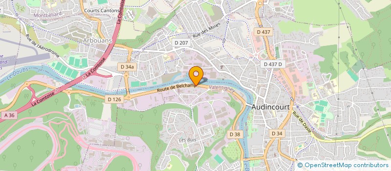 localisation de l'entreprise MONSIEUR DANIEL COQUELIN  VALENTIGNEY