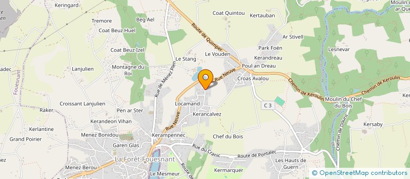 localisation de l'entreprise MONSIEUR DANIEL COSQUERIC à LA FORET-FOUESNANT