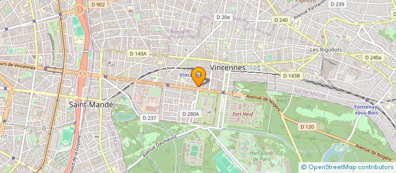 localisation de l'entreprise MONSIEUR DANIEL COUTIET à VINCENNES