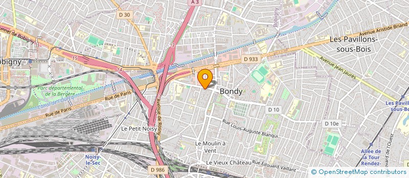 localisation de l'entreprise MONSIEUR DANIEL CROSNIER  BONDY