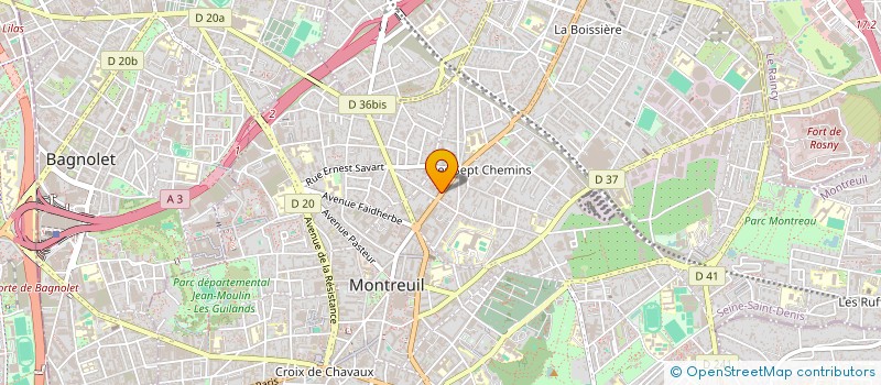 localisation de l'entreprise MONSIEUR DANIEL CUNSOLO  MONTREUIL