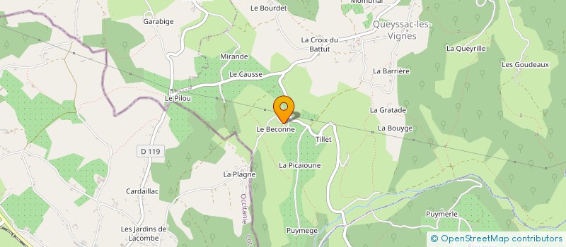 localisation de l'entreprise MONSIEUR DANIEL DALLE à QUEYSSAC-LES-VIGNES