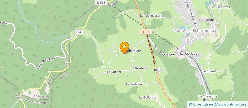 localisation de l'entreprise MONSIEUR DANIEL DARGAUD  POULE-LES-ECHARMEAUX