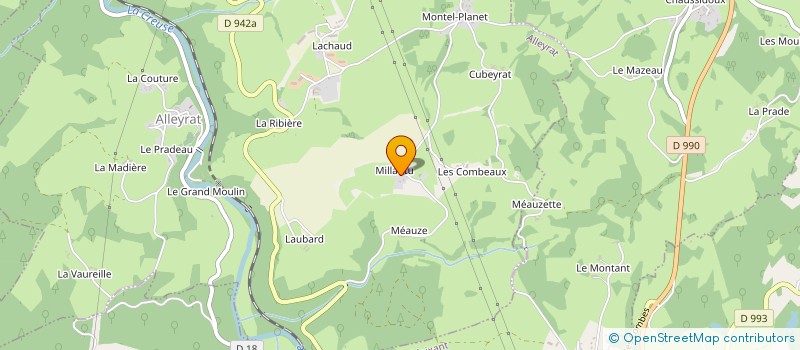 localisation de l'entreprise MONSIEUR DANIEL DAVET  ALLEYRAT