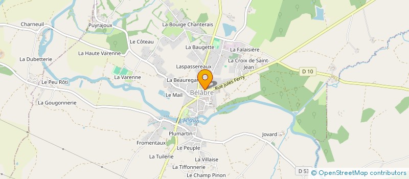 localisation de l'entreprise MONSIEUR DANIEL DEBRU à BELABRE