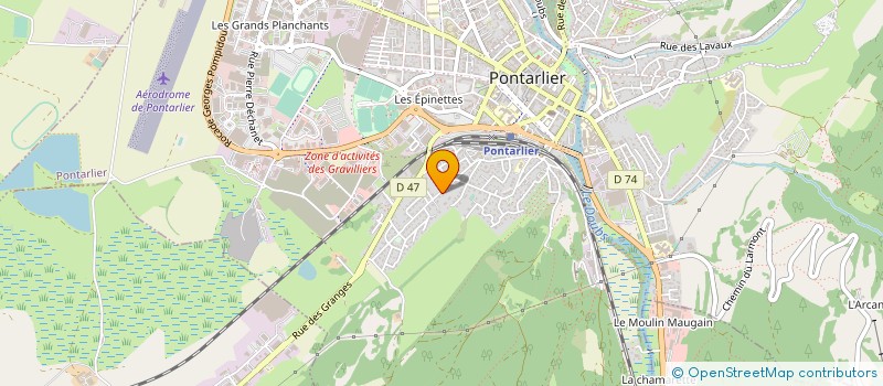 localisation de l'entreprise MONSIEUR DANIEL DEFRASNE  PONTARLIER