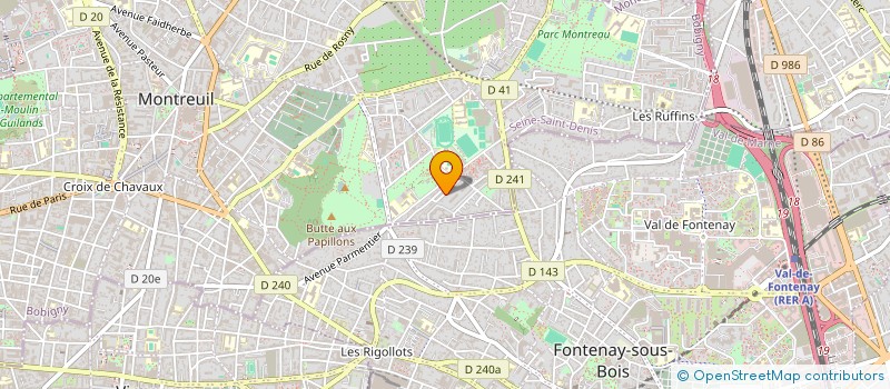 localisation de l'entreprise MONSIEUR DANIEL DELAMARRE à MONTREUIL