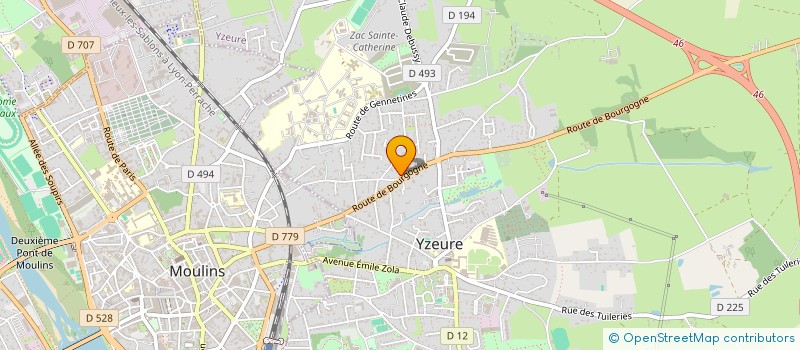 localisation de l'entreprise MONSIEUR DANIEL DELASSALLE  YZEURE