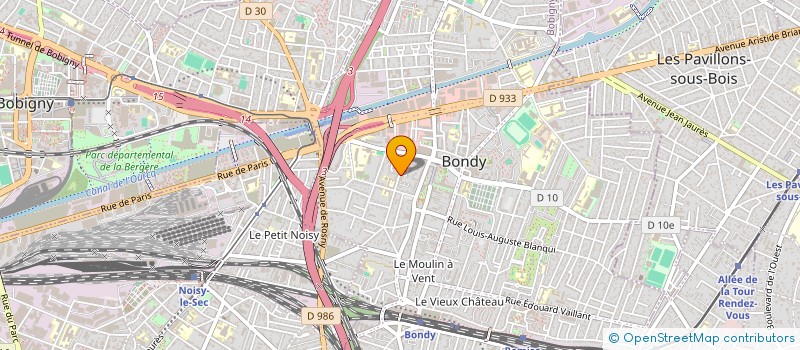 localisation de l'entreprise MONSIEUR DANIEL DELBOUIS  BONDY