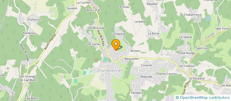 localisation de l'entreprise MONSIEUR DANIEL DEVOS  CHAMPCEVINEL