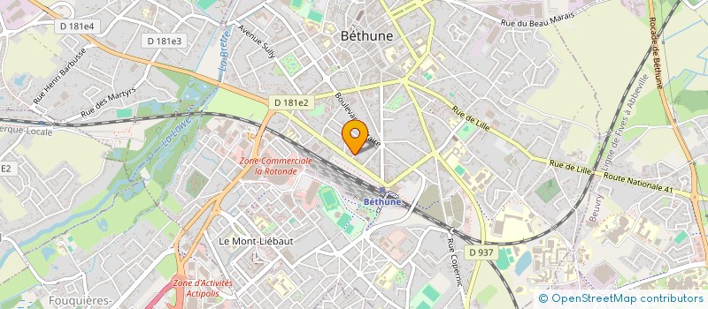 localisation de l'entreprise MONSIEUR DANIEL DEWALLE  BETHUNE