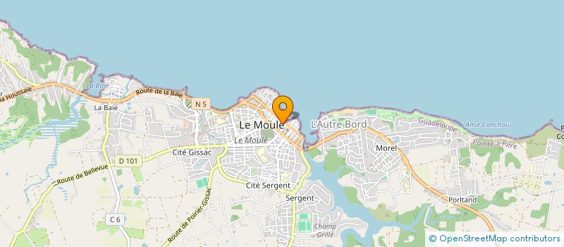 localisation de l'entreprise MONSIEUR DANIEL DINARQUE à LE MOULE