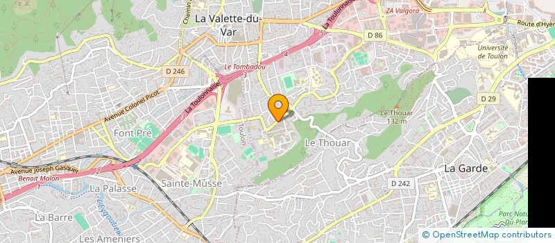 localisation de l'entreprise MONSIEUR DANIEL DONATI à LA VALETTE-DU-VAR