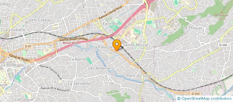 localisation de l'entreprise MONSIEUR DANIEL DONTU  TOULON