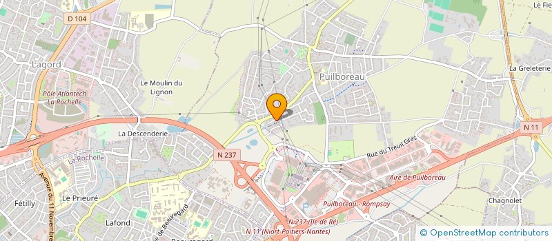 localisation de l'entreprise MONSIEUR DANIEL DUBREUIL  PUILBOREAU