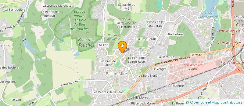 localisation de l'entreprise MONSIEUR DANIEL DUCHESNE  BALLAN-MIRE