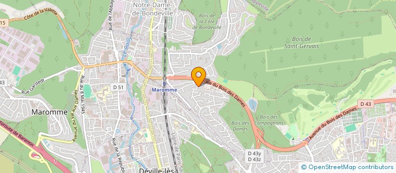 localisation de l'entreprise MONSIEUR DANIEL DUTOT  NOTRE-DAME-DE-BONDEVILLE