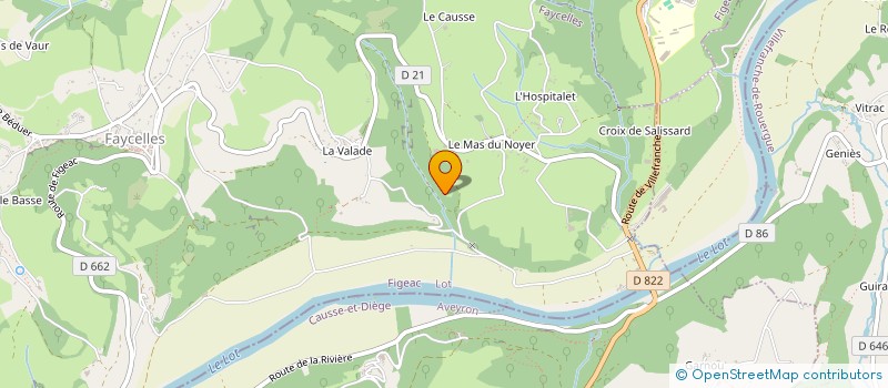 localisation de l'entreprise MONSIEUR DANIEL ESTIVAL  CARDAILLAC