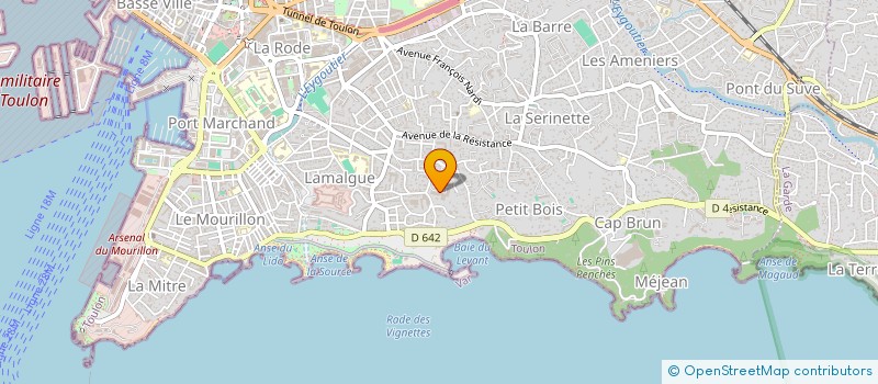 localisation de l'entreprise MONSIEUR DANIEL FAUJOUR  TOULON