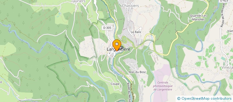 localisation de l'entreprise MONSIEUR DANIEL FAURE à LARGENTIERE