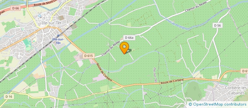 localisation de l'entreprise MONSIEUR DANIEL FAURE  CORBERE LES CABANES