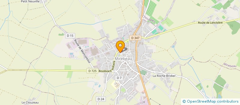 localisation de l'entreprise MONSIEUR DANIEL FERRIER  MIREBEAU