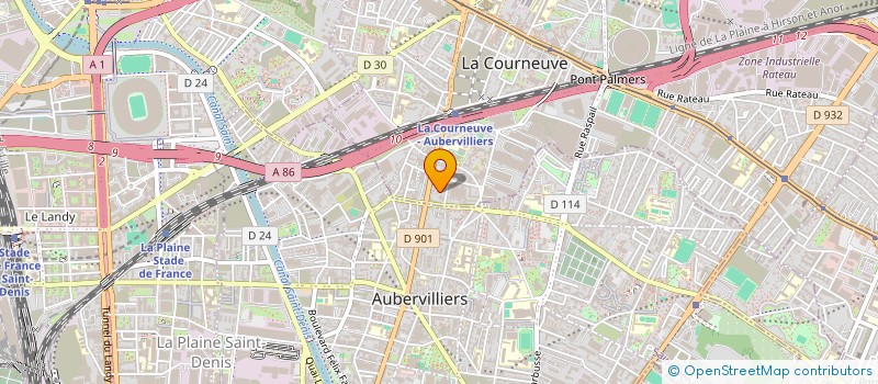 localisation de l'entreprise MONSIEUR DANIEL FLEUREAU à LA COURNEUVE