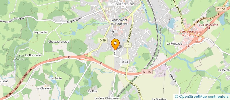 localisation de l'entreprise MONSIEUR DANIEL FOUGEROUX à LA SOUTERRAINE