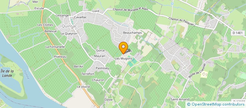 localisation de l'entreprise MONSIEUR DANIEL GARRIGOU  QUINSAC