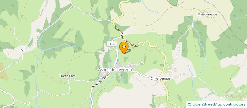 localisation de l'entreprise MONSIEUR DANIEL GAUBERT  VEZINS-DE-LEVEZOU