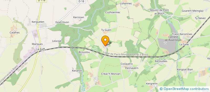 localisation de l'entreprise MONSIEUR DANIEL GAUTIER  SAINT-THEGONNEC LOC-EGUINER