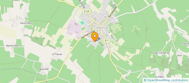 localisation de l'entreprise MONSIEUR DANIEL GEORGEON à SEGONZAC