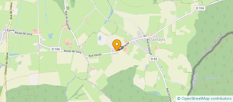 localisation de l'entreprise MONSIEUR DANIEL GERLACH  CLAIRFAYTS