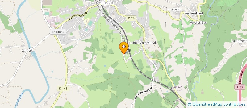 localisation de l'entreprise MONSIEUR DANIEL GIBIAT  ALLASSAC