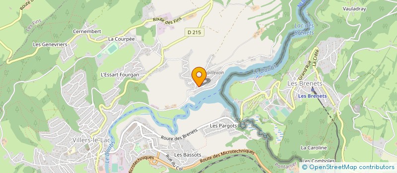 localisation de l'entreprise MONSIEUR DANIEL GIRARDOT  VILLERS-LE-LAC