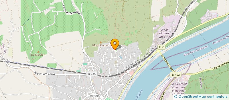 localisation de l'entreprise MONSIEUR DANIEL GONNET  ARAMON