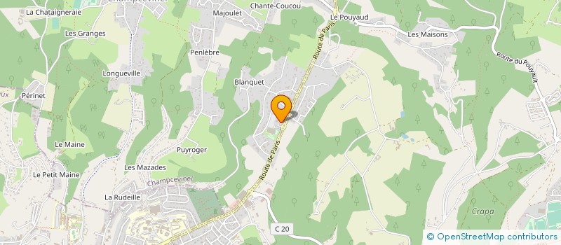 localisation de l'entreprise MONSIEUR DANIEL GRANGER à CHAMPCEVINEL