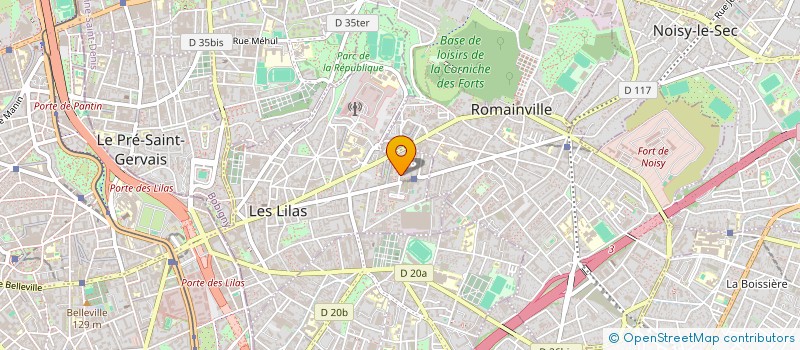 localisation de l'entreprise MONSIEUR DANIEL GRUJIC à LES LILAS