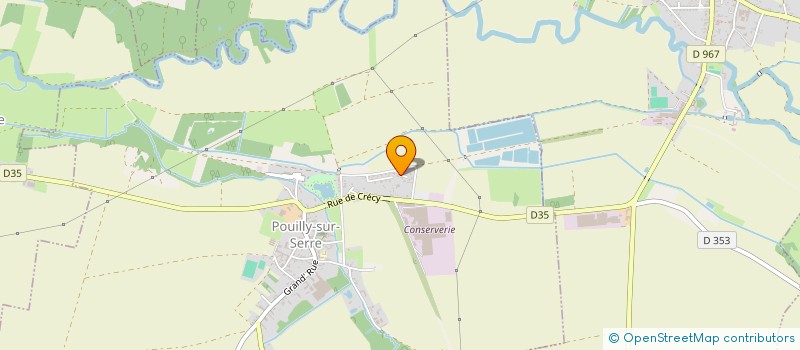 localisation de l'entreprise MONSIEUR DANIEL GUERIN  POUILLY SUR SERRE