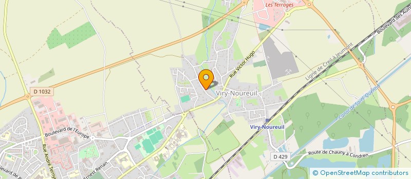 localisation de l'entreprise MONSIEUR DANIEL GUILBERT  VIRY-NOUREUIL