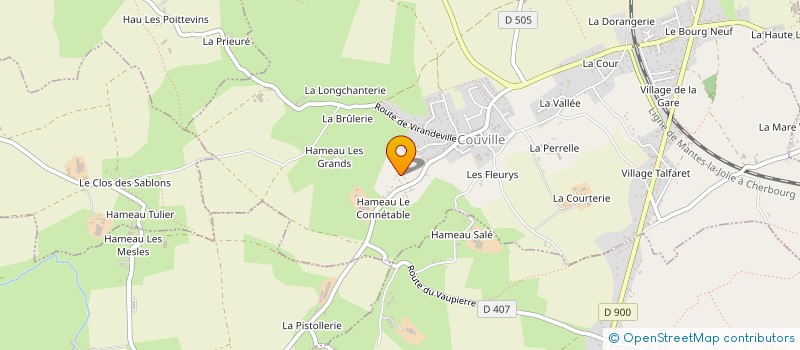 localisation de l'entreprise MONSIEUR DANIEL HENRY  VIRANDEVILLE