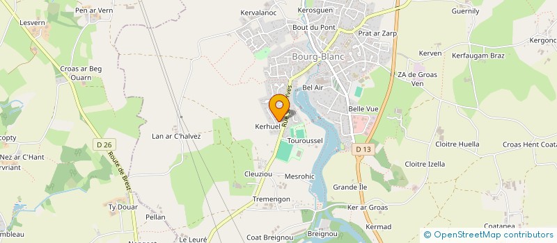 localisation de l'entreprise MONSIEUR DANIEL HERRY  BOURG-BLANC