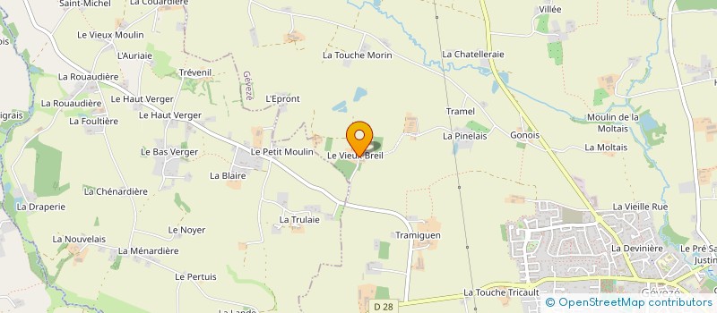 localisation de l'entreprise MONSIEUR DANIEL HOUAL  GEVEZE