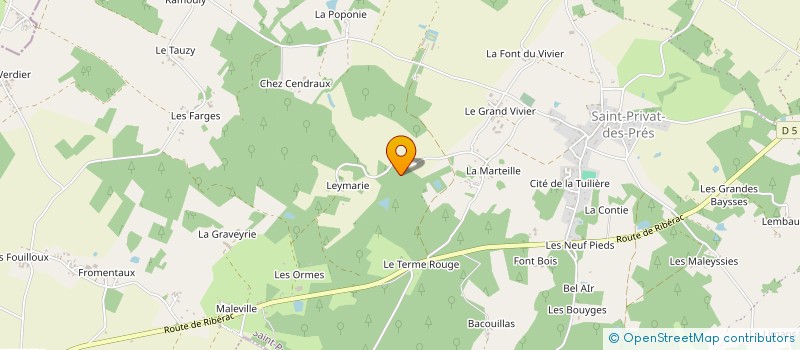 localisation de l'entreprise MONSIEUR DANIEL HUBERT  ST VINCENT JALMOUTIERS