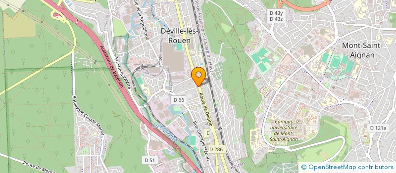 localisation de l'entreprise MONSIEUR DANIEL HUE  DEVILLE-LES-ROUEN