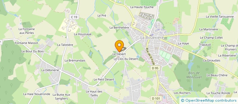 localisation de l'entreprise MONSIEUR DANIEL HUE à LA BOUEXIERE