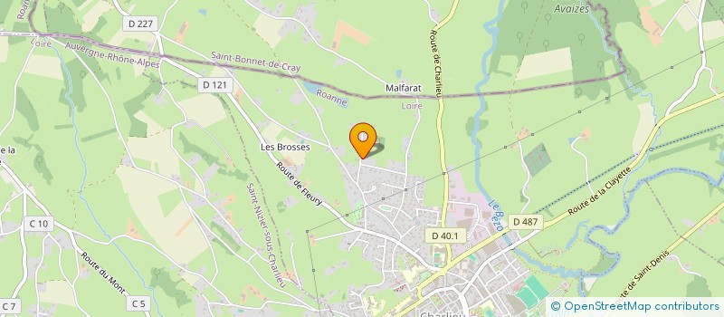 localisation de l'entreprise MONSIEUR DANIEL JANIAUD  CHARLIEU