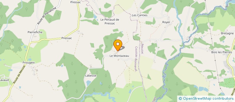 localisation de l'entreprise MONSIEUR DANIEL JOLIVET  COUSSAC-BONNEVAL