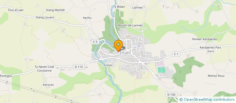 localisation de l'entreprise MONSIEUR DANIEL JOUBERT  ELLIANT